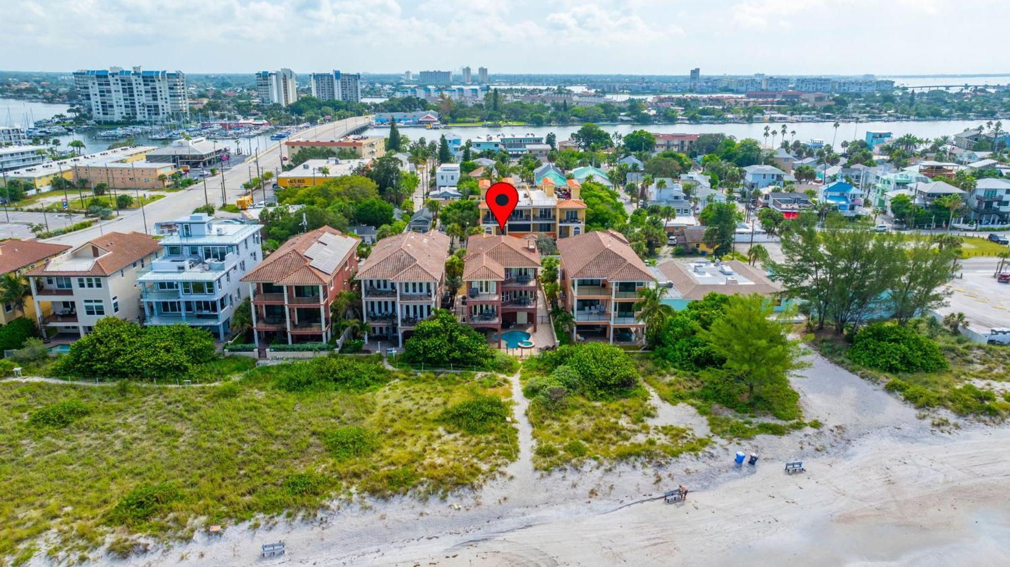 Beachfront Villa Pool Spa Fire Pit & Pool Table St. Pete Beach Exterior photo